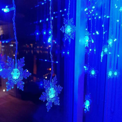 VierraSol | Cadena de Luces LED con Copos de Nieve | Interior y Exterior
