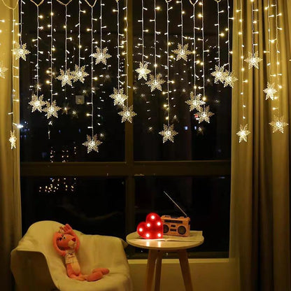 VierraSol | Cadena de Luces LED con Copos de Nieve | Interior y Exterior