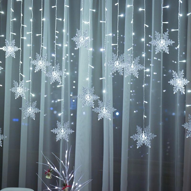 VierraSol | Cadena de Luces LED con Copos de Nieve | Interior y Exterior