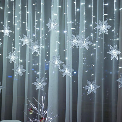 VierraSol | Cadena de Luces LED con Copos de Nieve | Interior y Exterior