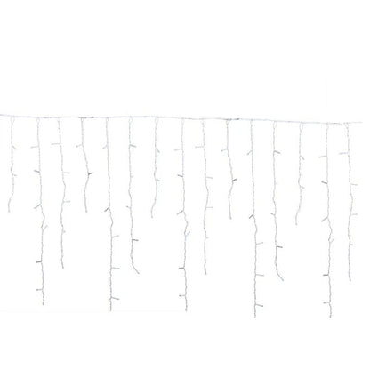 VierraSol | Cadena de Luces LED Icicle Quntis 50m | IP44 Resistente a la Intemperie | 36V Baja Tensión | 500+ LEDs | Efecto Cascada de Carámbano | Blanco Cálido