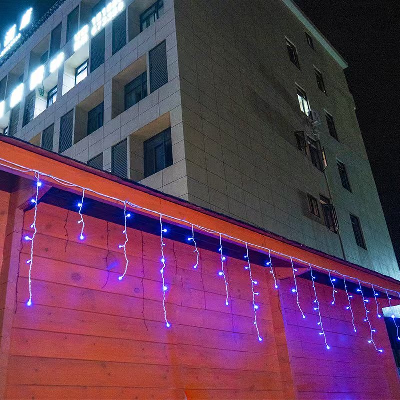 VierraSol | Cadena de Luces LED Icicle Quntis 50m | IP44 Resistente a la Intemperie | 36V Baja Tensión | 500+ LEDs | Efecto Cascada de Carámbano | Blanco Cálido
