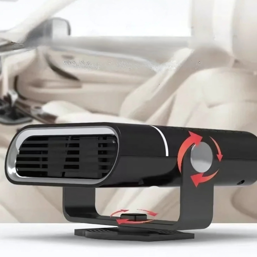 VierraSol | Calentador de Auto y Desempañador de Ventanas | 12V USB Portátil | Negro