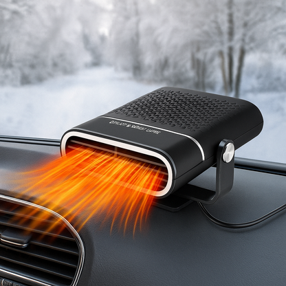 VierraSol | Calentador de Auto y Desempañador de Ventanas | 12V USB Portátil | Negro