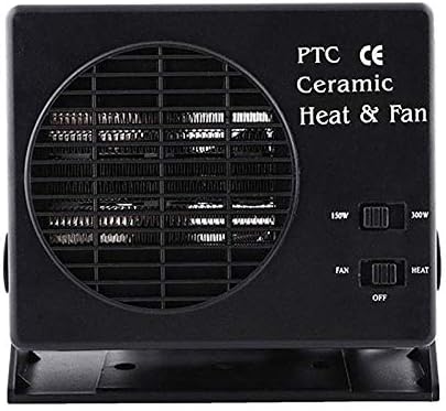 VierraSol | Calentador de Cerámica para Automóviles de 12V | Ventilador Portátil de 150W-300W con Termostato Automático para Uso en Invierno en Vehículos