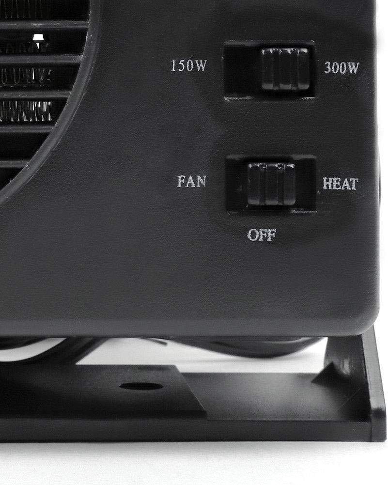 VierraSol | Calentador de Cerámica para Automóviles de 12V | Ventilador Portátil de 150W-300W con Termostato Automático para Uso en Invierno en Vehículos