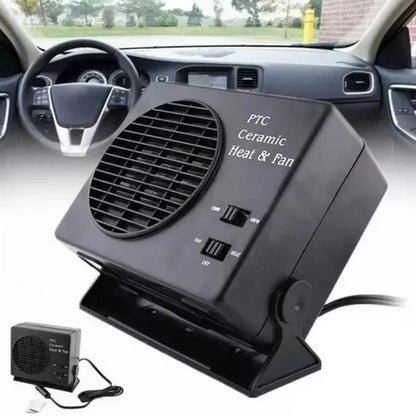 VierraSol | Calentador de Cerámica para Automóviles de 12V | Ventilador Portátil de 150W-300W con Termostato Automático para Uso en Invierno en Vehículos