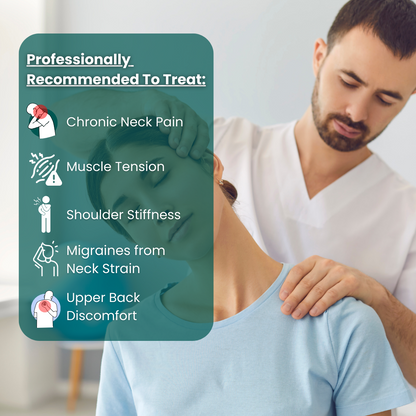 VierraSol | Calentador de Cuello y Dispositivo de Masaje | Calor para Cuello y Hombros para Relajación Muscular | Configuraciones Ajustables para Reducción del Estrés | Alivio y Relajación del Dolor de Cuello