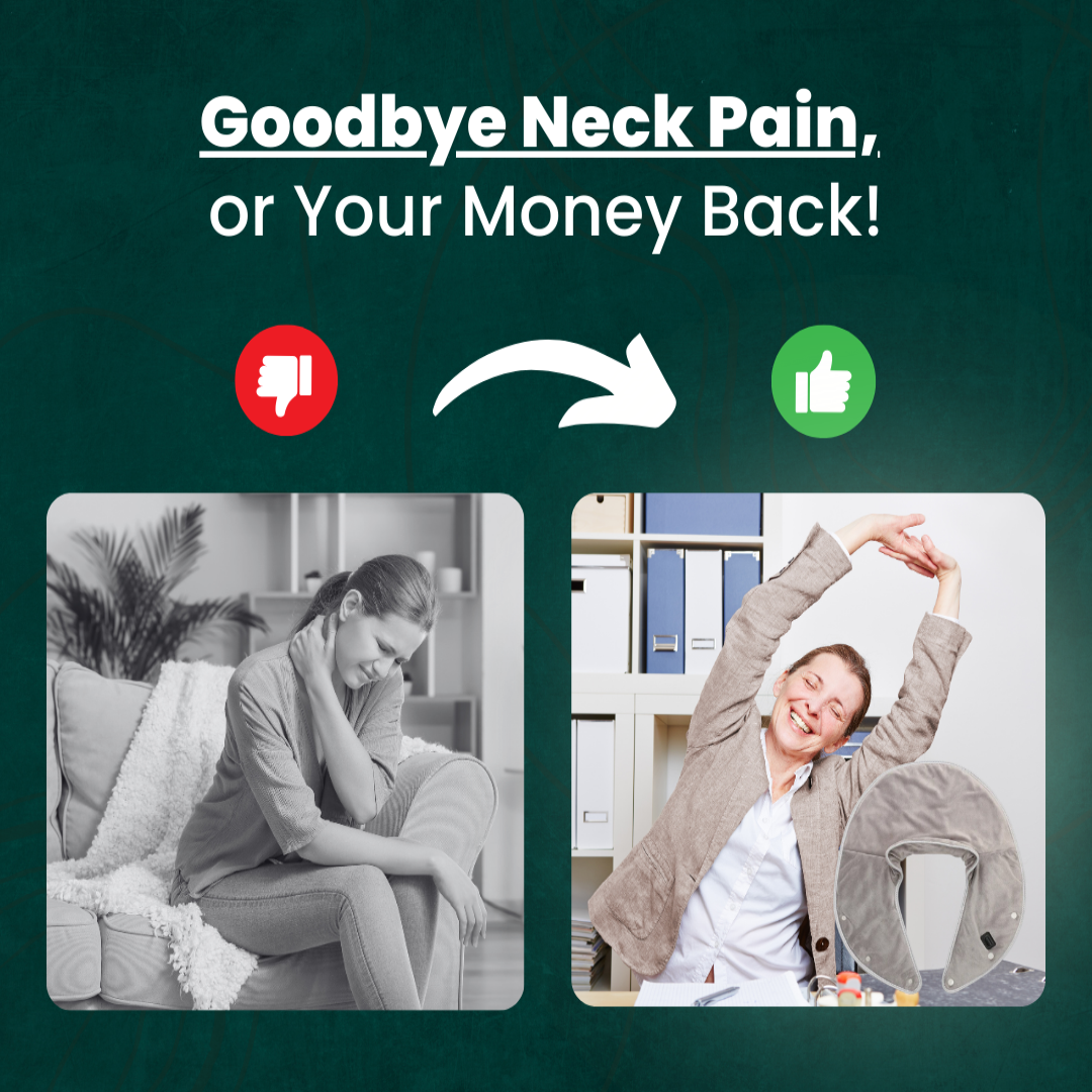 VierraSol | Calentador de Cuello y Dispositivo de Masaje | Calor para Cuello y Hombros para Relajación Muscular | Configuraciones Ajustables para Reducción del Estrés | Alivio y Relajación del Dolor de Cuello