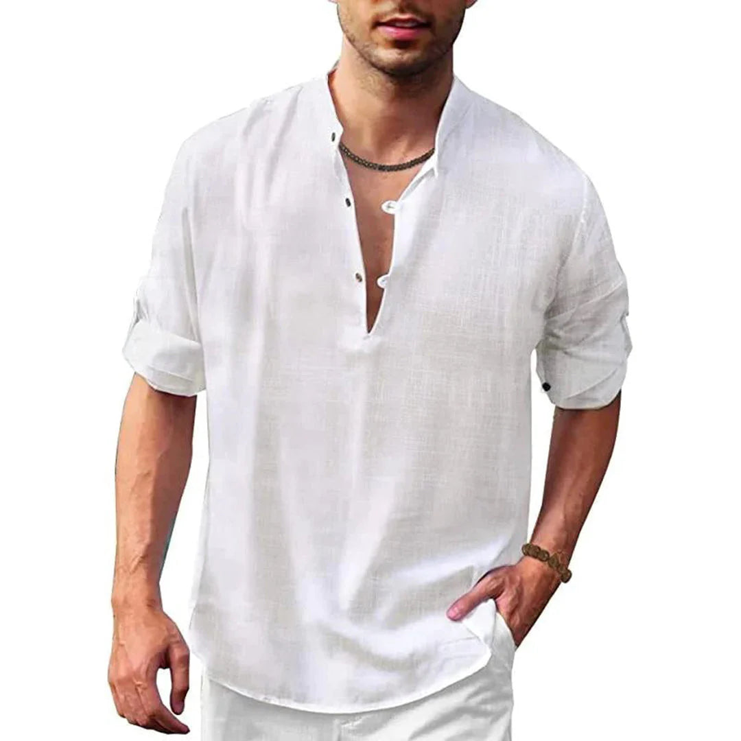 VierraSol | Camisa de Manga Corta Texturizada para Hombre
