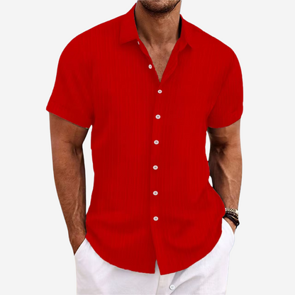 VierraSol | Camisa de Manga Corta Texturizada para Hombre