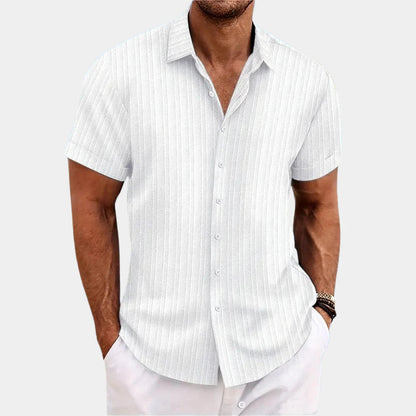 VierraSol | Camisa de Manga Corta Texturizada para Hombre