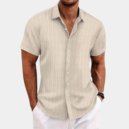 VierraSol | Camisa de Manga Corta Texturizada para Hombre