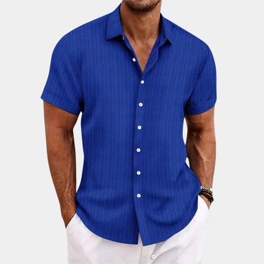 VierraSol | Camisa de Manga Corta Texturizada para Hombre