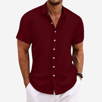 VierraSol | Camisa de Manga Corta Texturizada para Hombre