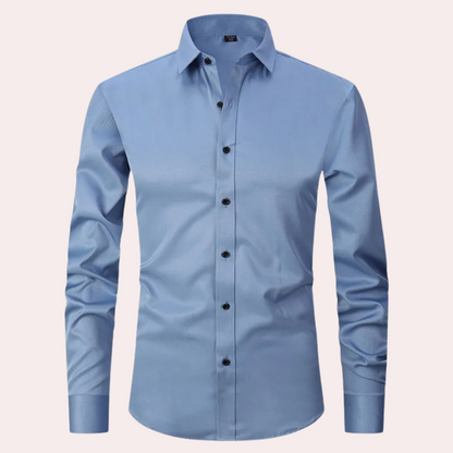 VierraSol | Camisa de Vestir Slim Fit para Hombre - Elástica y Sin Arrugas