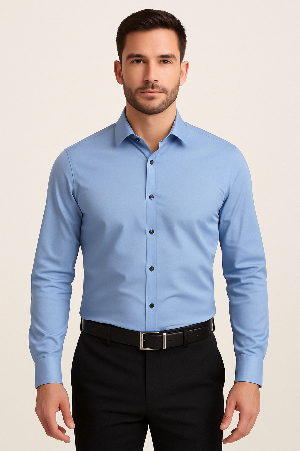 VierraSol | Camisa de Vestir Slim Fit para Hombre - Elástica y Sin Arrugas
