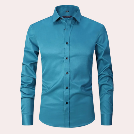 VierraSol | Camisa de Vestir Slim Fit para Hombre - Elástica y Sin Arrugas