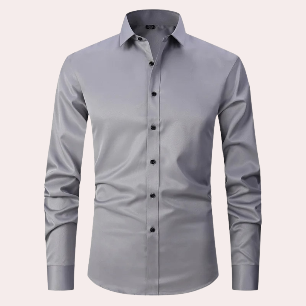 VierraSol | Camisa de Vestir Slim Fit para Hombre - Elástica y Sin Arrugas