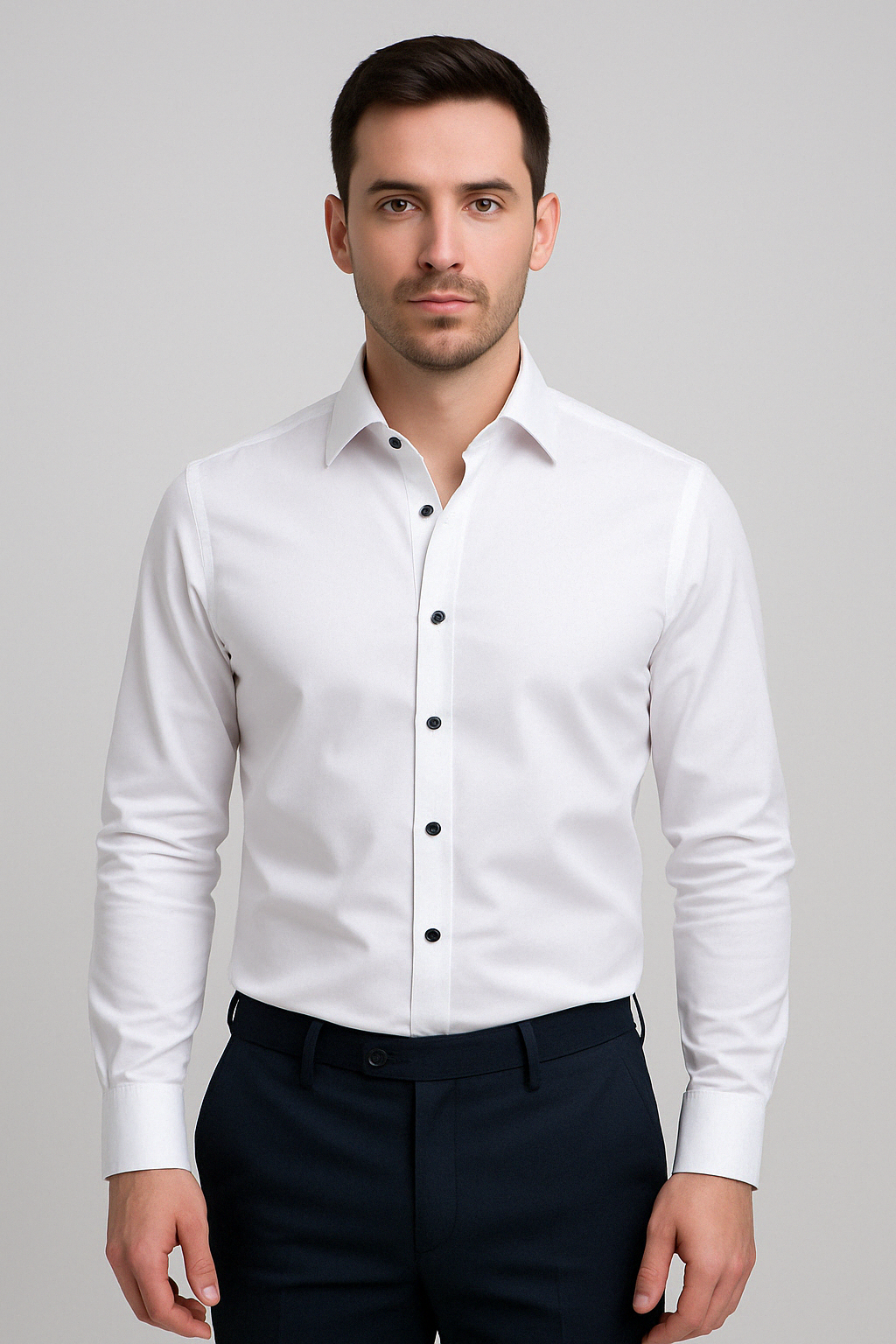 VierraSol | Camisa de Vestir Slim Fit para Hombre - Elástica y Sin Arrugas