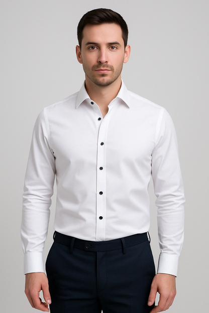 VierraSol | Camisa de Vestir Slim Fit para Hombre - Elástica y Sin Arrugas