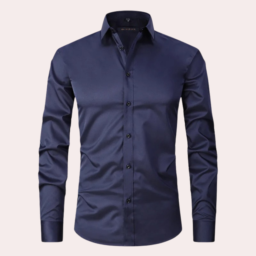 VierraSol | Camisa de Vestir Slim Fit para Hombre - Elástica y Sin Arrugas