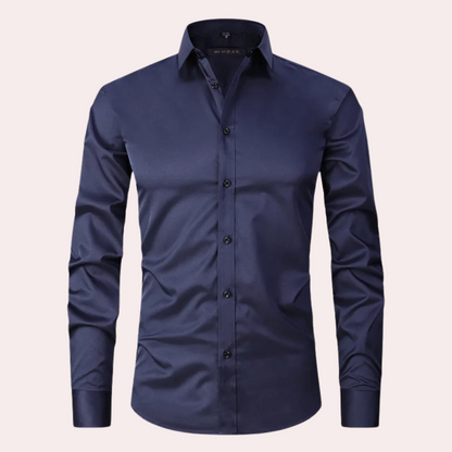 VierraSol | Camisa de Vestir Slim Fit para Hombre - Elástica y Sin Arrugas