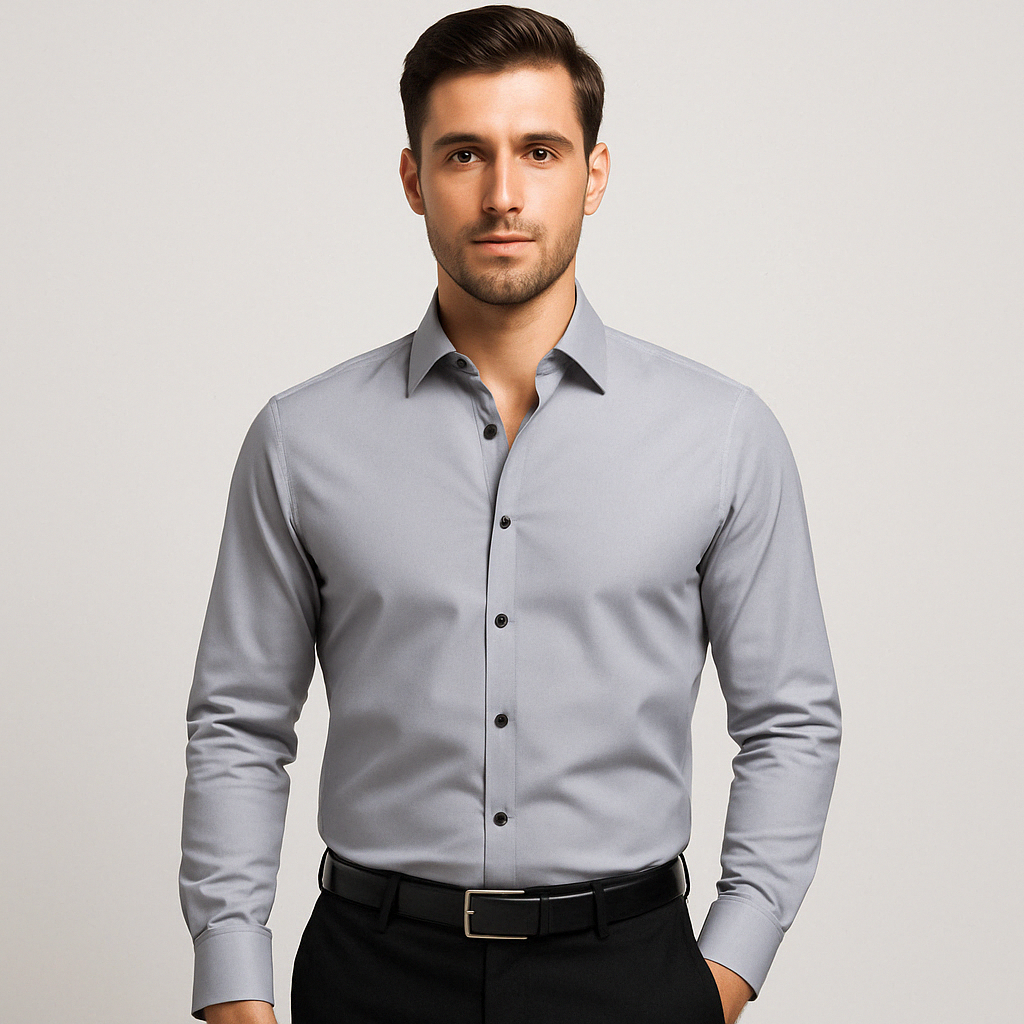 VierraSol | Camisa de Vestir Slim Fit para Hombre - Elástica y Sin Arrugas