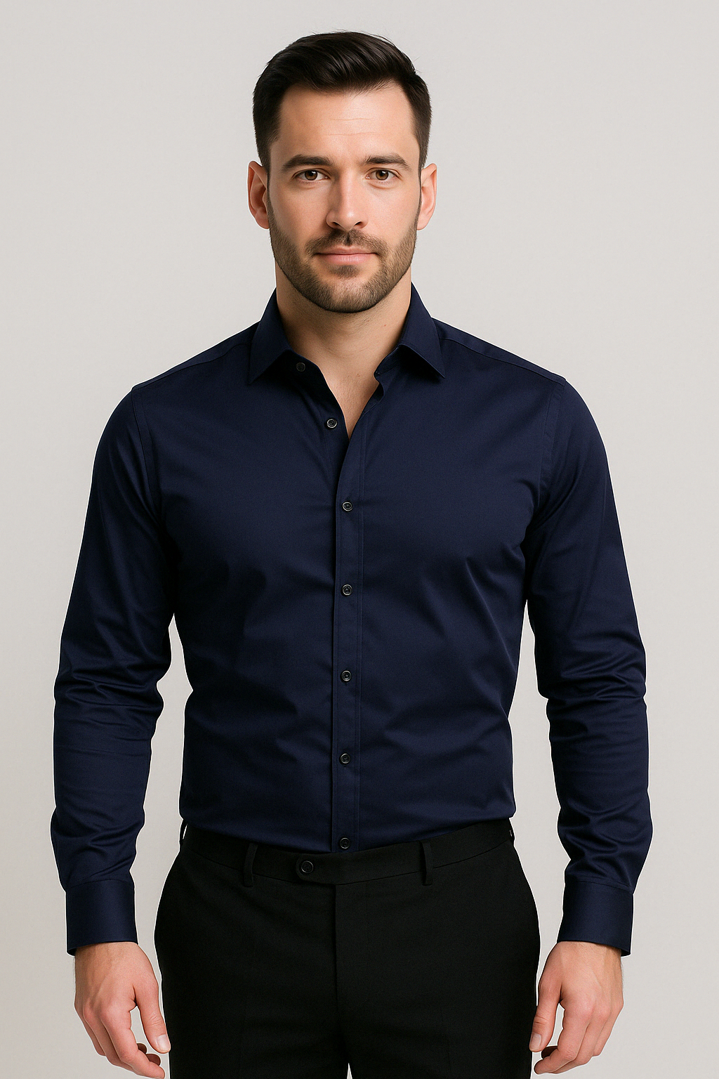 VierraSol | Camisa de Vestir Slim Fit para Hombre - Elástica y Sin Arrugas