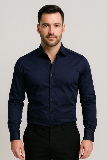 VierraSol | Camisa de Vestir Slim Fit para Hombre - Elástica y Sin Arrugas