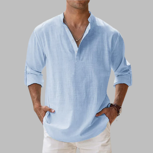 VierraSol | Camisa Henley de Cuello en V para Hombre