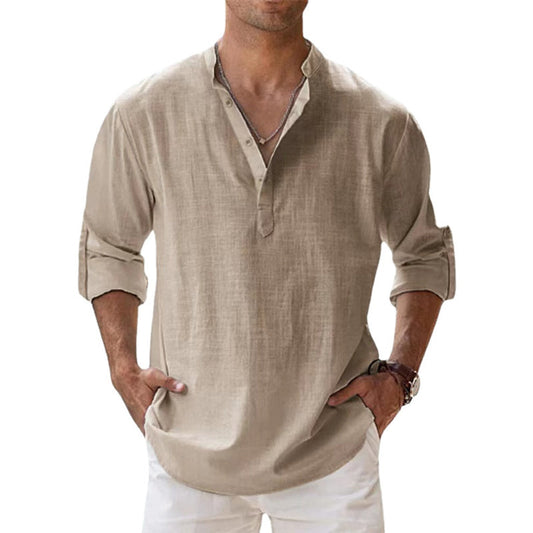 VierraSol | Camisa Henley para Hombre con Detalle de Botón