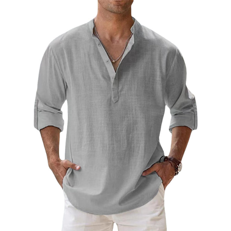 VierraSol | Camisa Henley para Hombre con Detalle de Botón