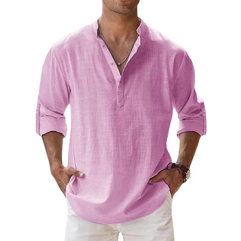 VierraSol | Camisa Henley para Hombre con Detalle de Botón