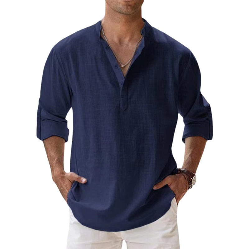 VierraSol | Camisa Henley para Hombre con Detalle de Botón