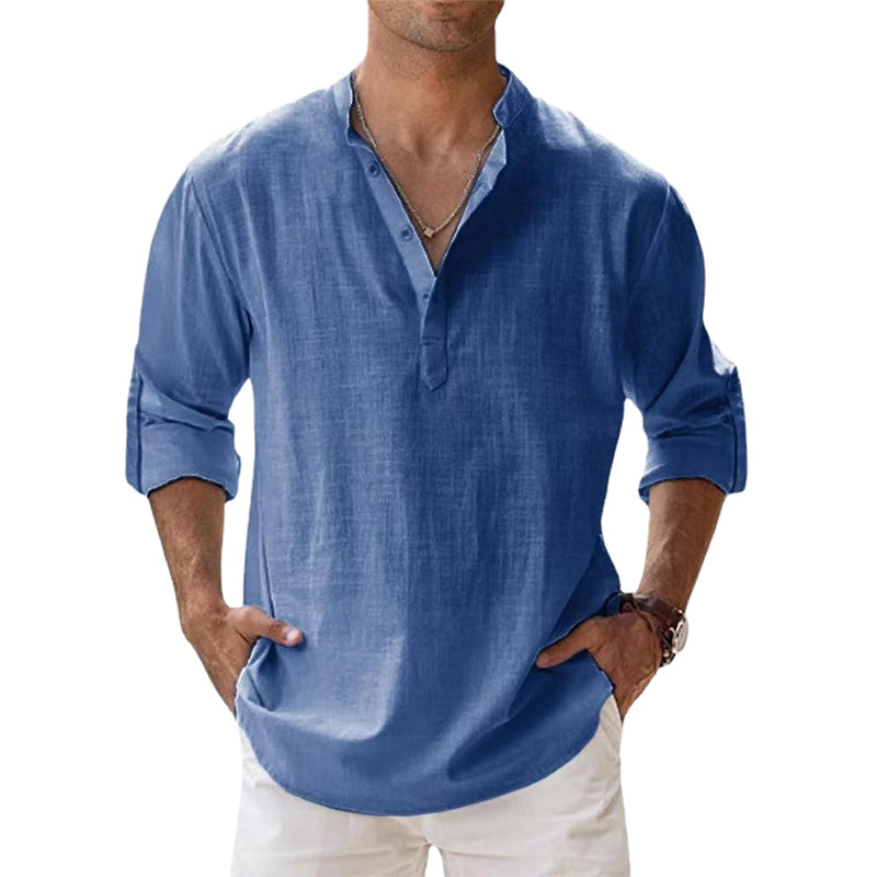 VierraSol | Camisa Henley para Hombre con Detalle de Botón