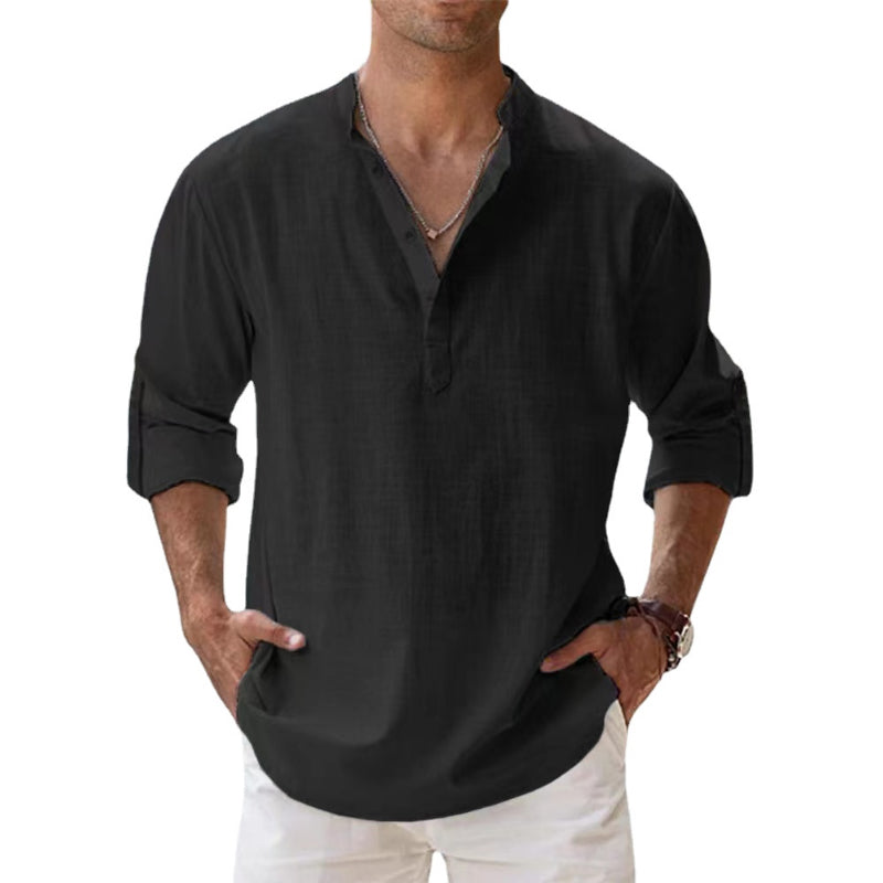 VierraSol | Camisa Henley para Hombre con Detalle de Botón
