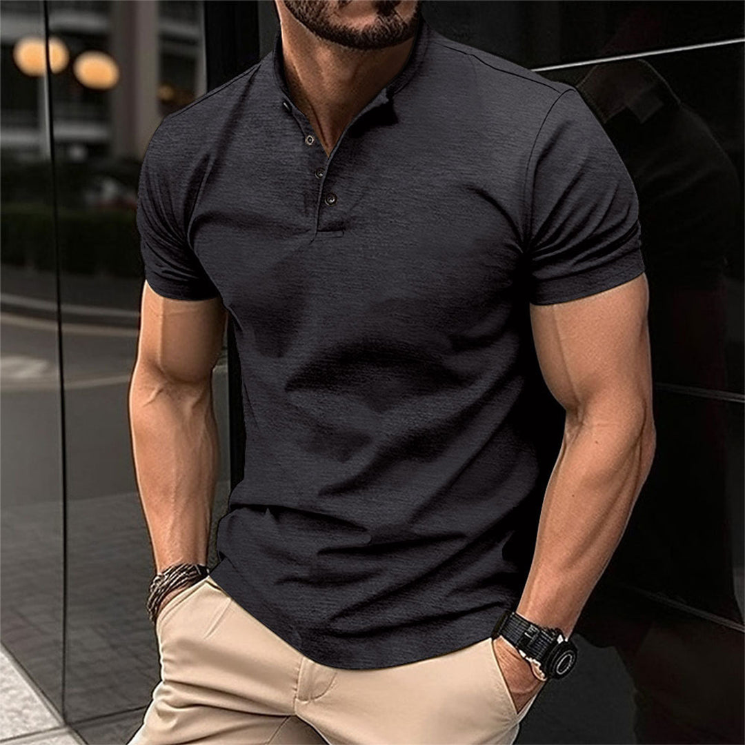 VierraSol | Camisa Polo de Cuello Banded para Hombre