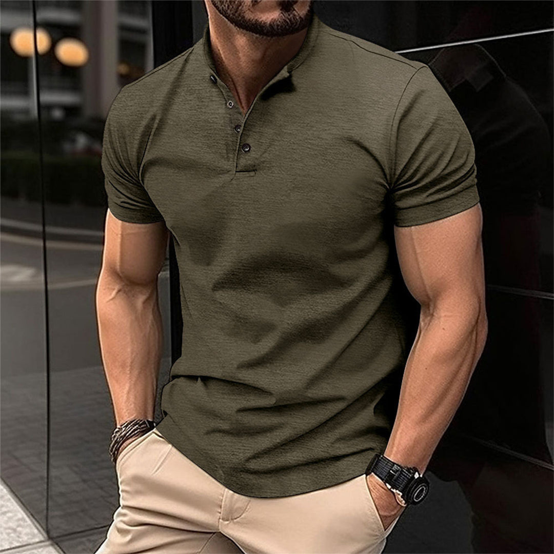 VierraSol | Camisa Polo de Cuello Banded para Hombre