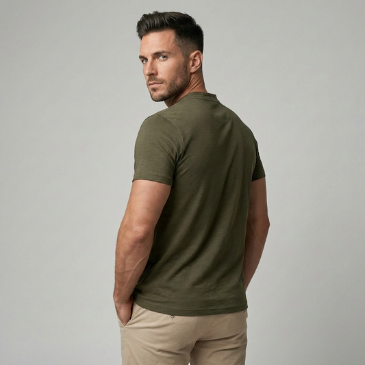 VierraSol | Camisa Polo de Cuello Banded para Hombre