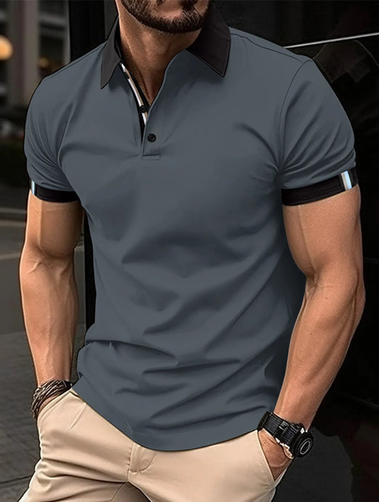 VierraSol | Camisa Polo de Cuello Rayado para Hombre - Image 2