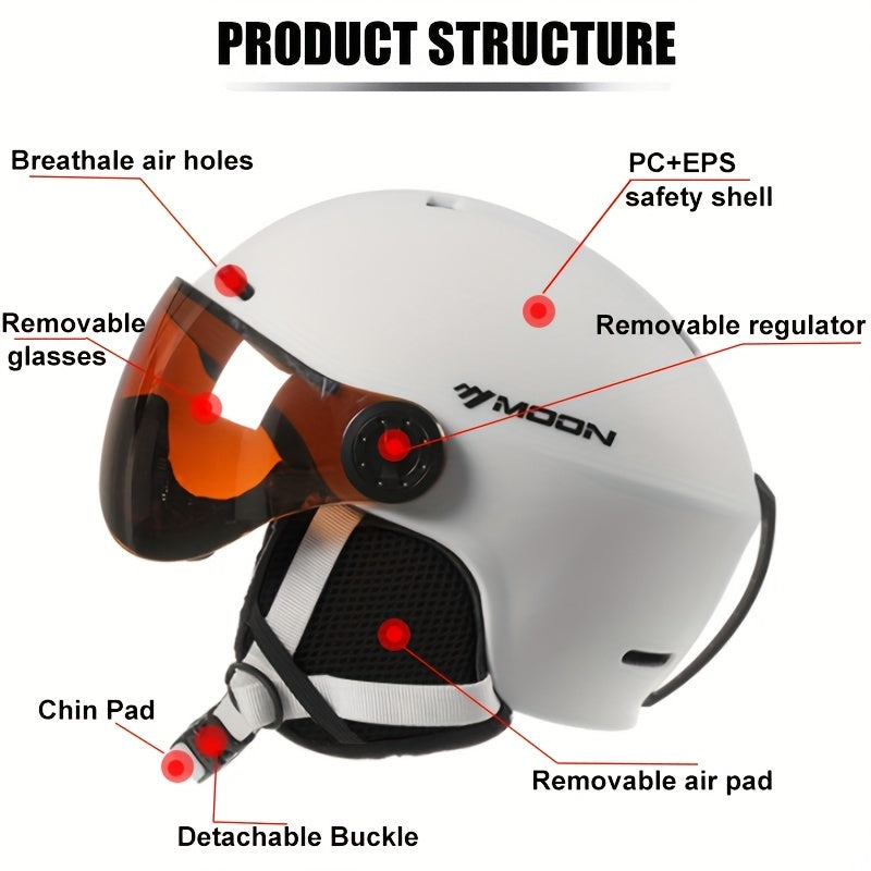 VierraSol | Casco de Esquí de Calidad Otoñal con Partes Desmontables – Seguro y Cómodo para Actividades al Aire Libre