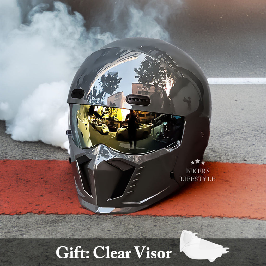 VierraSol | Casco de Motocicleta con Certificación DOT/ECE, Estilo Retro