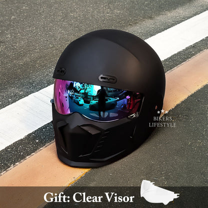 VierraSol | Casco de Motocicleta con Certificación DOT/ECE, Estilo Retro