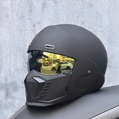 VierraSol | Casco de Motocicleta de Cara Completa con Protector de Barbilla Integrado