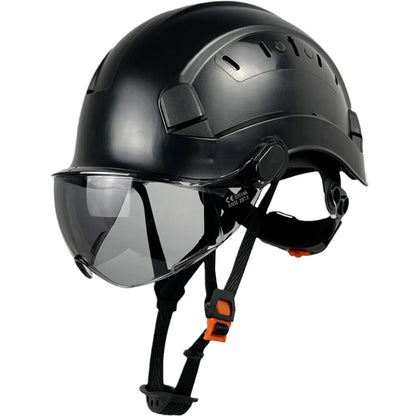 VierraSol | Casco de Seguridad CE ABS con Gafas y Visera – SafeGuard