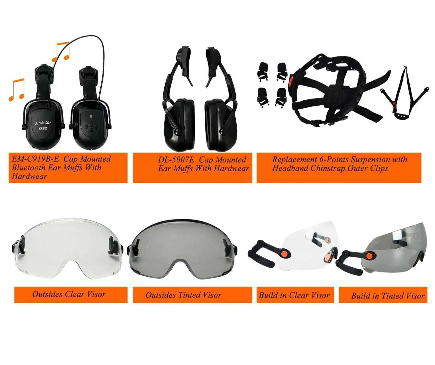 VierraSol | Casco de Seguridad CE ABS con Gafas y Visera – SafeGuard