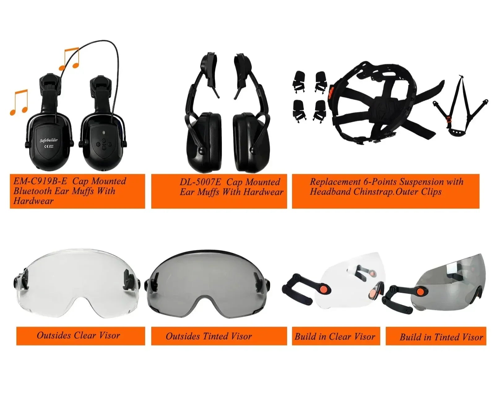 VierraSol | Casco de Seguridad CE ABS con Gafas y Visera – SafeGuard