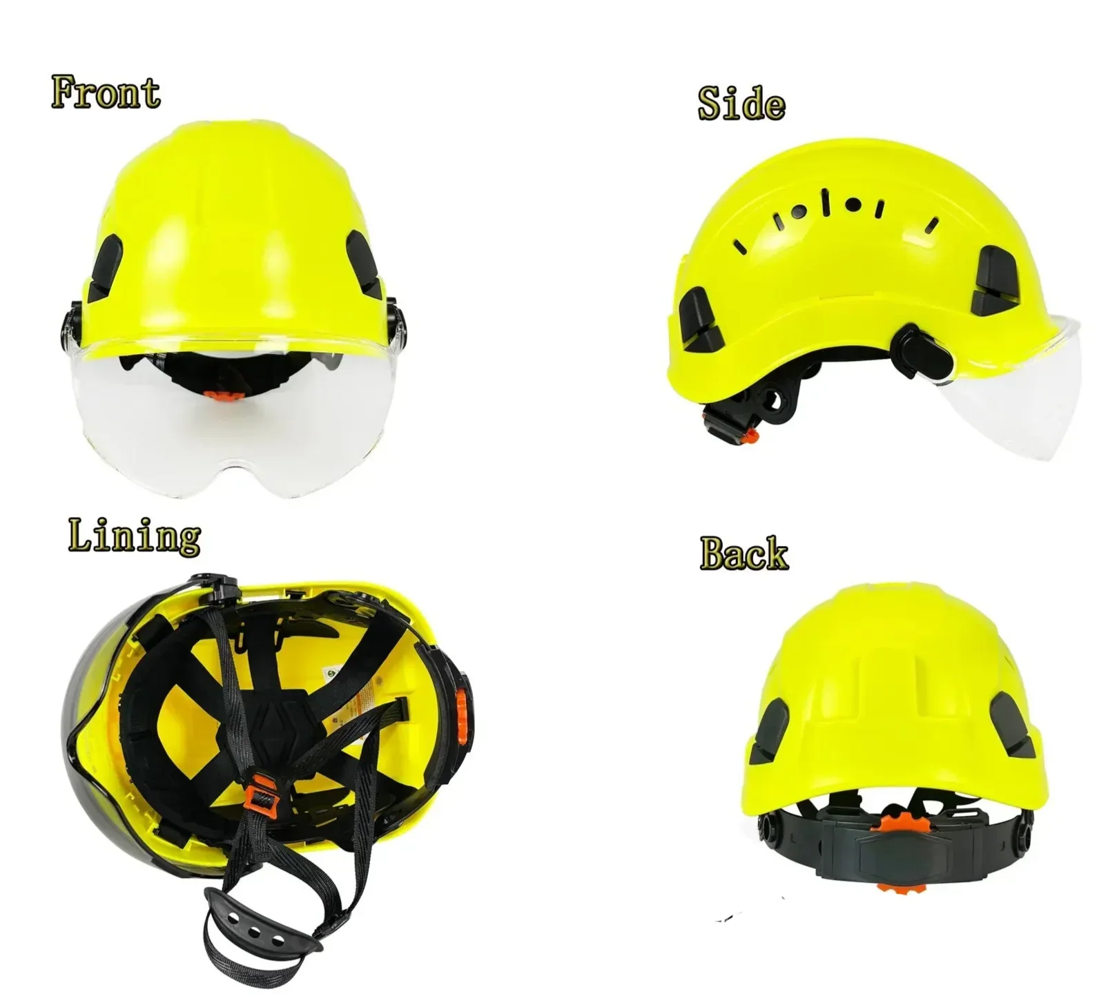 VierraSol | Casco de Seguridad CE ABS con Gafas y Visera – SafeGuard