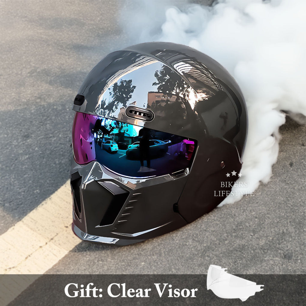 VierraSol | Casco Integral de Motocicleta con Protector de Barbilla Integrado